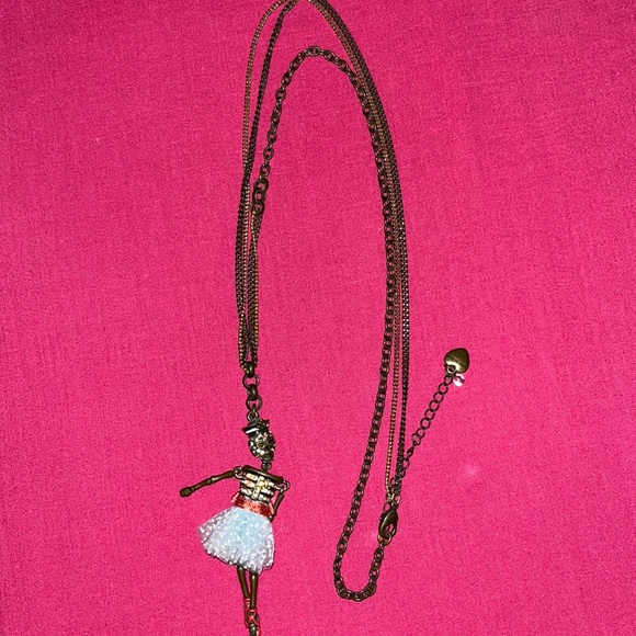 Ballerina/sailor jeweled skeleton Betsey Johnson necklace. - Picture 5 of 5